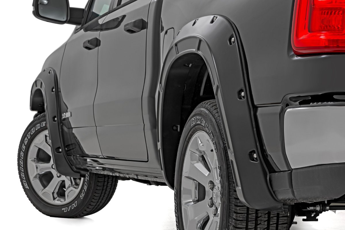Ram 1500 Fender Flares - Rough Country - Defender | PAS Steel Storm - 2025+
